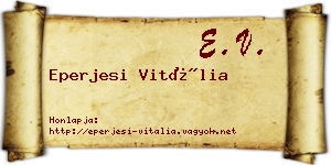 Eperjesi Vitália névjegykártya